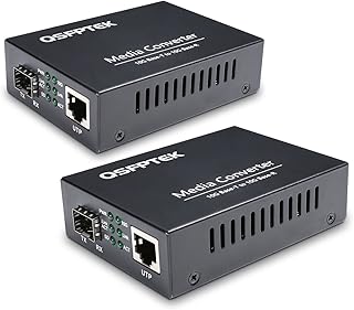 10G Media Coverter, 10 Gigabit Fiber to 10G Copper UTP Ethernet Media Converter, Unmanaged 1x 100M/1G/2.5G/5G/10GBase-T RJ45 to 1x 10GBase-X SFP+ Slot 10Gigabit Ethernet Media Converter (2)