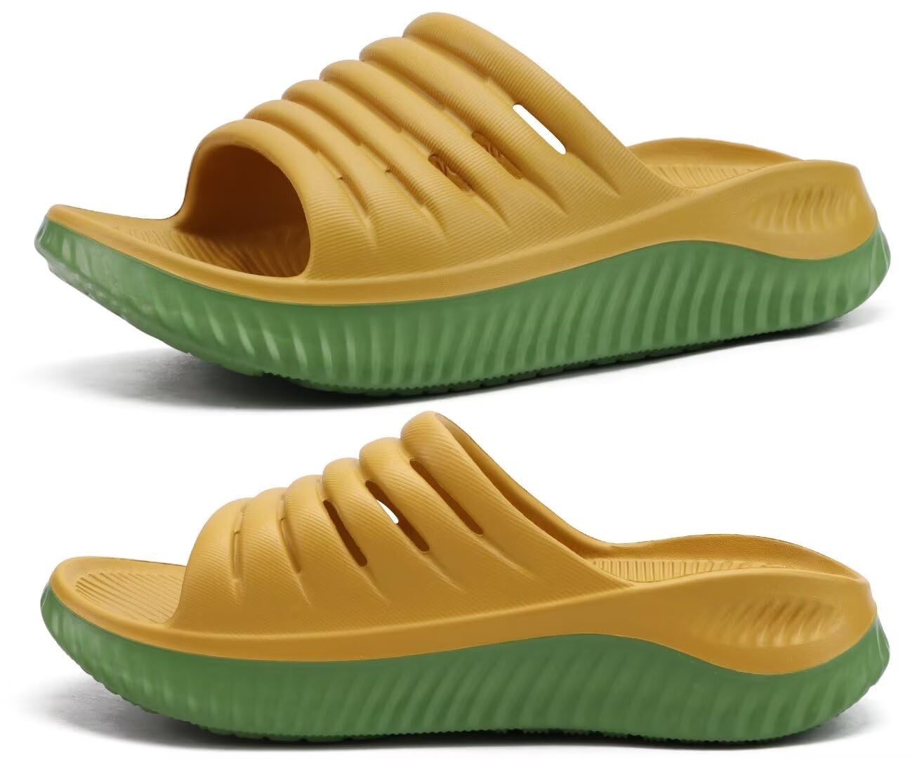 KuaiLu Womens Recovery Sandals With Comfortable Plantar Fasciitis Support,Ladies Orthotic Open Toe Sport Slides Thick Cushion Reduces Stress on Feet,