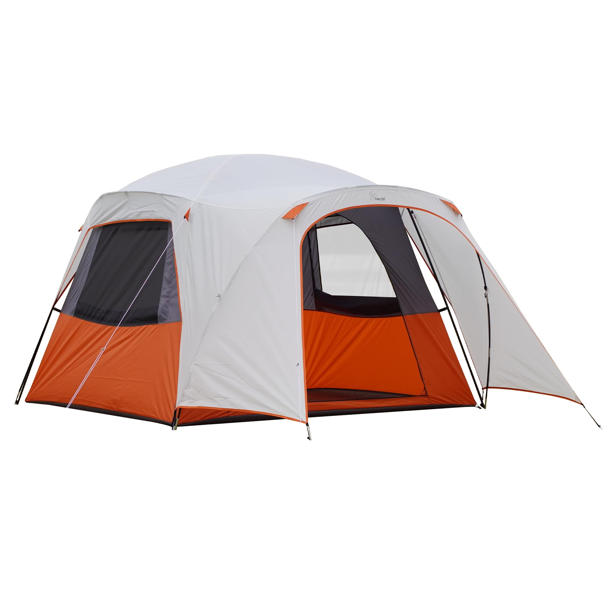 Vidalido 3-4 Person Tent with 1 Mesh Door and 2 Large Mesh Window, Double Layer Waterproof Portable Family Cabin Tent, 4 Person Tents for Outdoor Camping Hiking