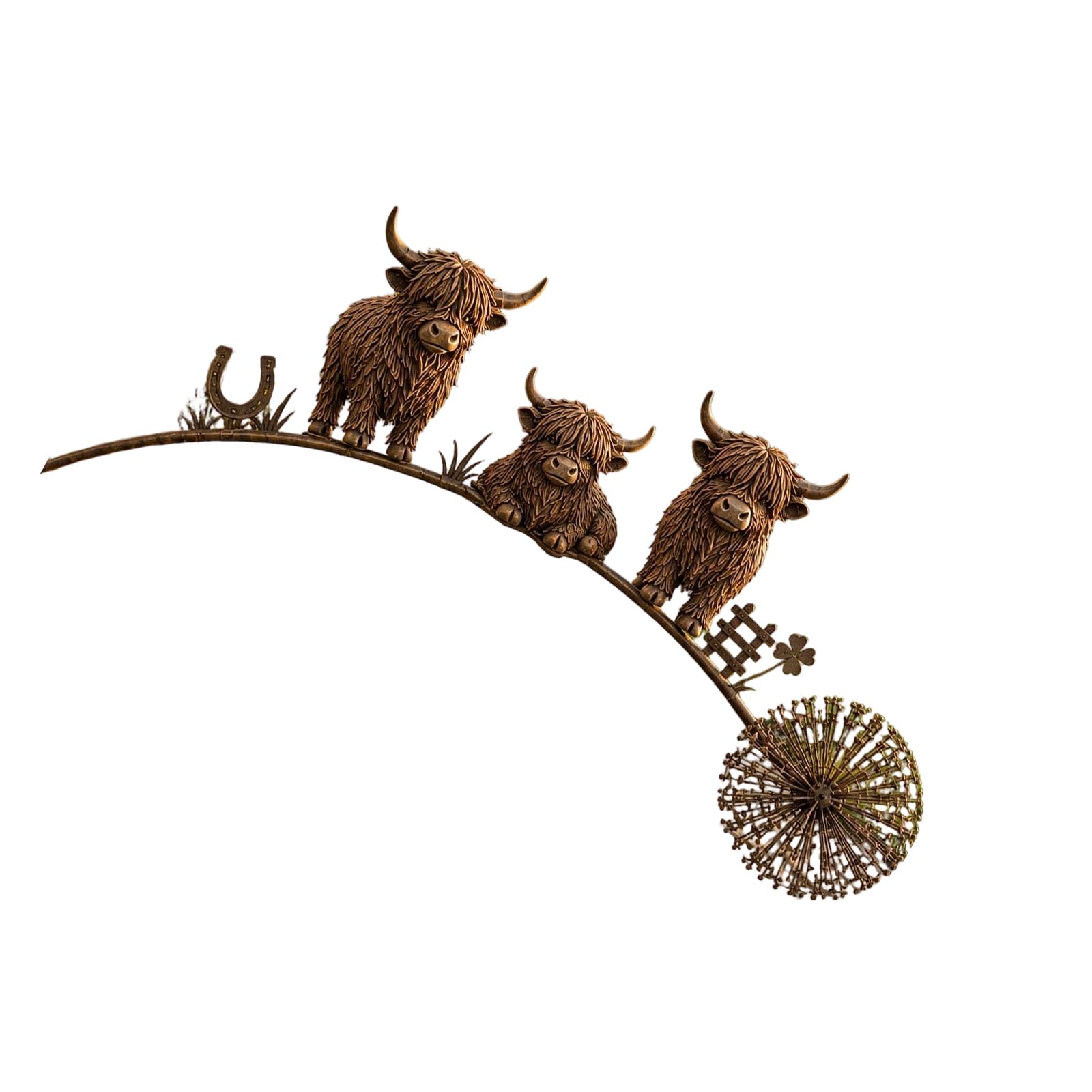 Orb Accent Garden Yard Decor Stake, Metal Outdoor Backyard Sculpture for Garden Bed, Walkway Border Display Accent Outdoor Stake Decoration Metal Yard Ornament Patio Bed Decor Border Walkway Ornament