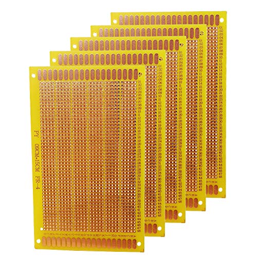Yungui 5Pcs Perf Board Stripboard,9X15Cm Copper Circuit Board Single Sided Pcb Board Breadboard For Diy Arduino Soldering And Electronic Experiment #TOP2