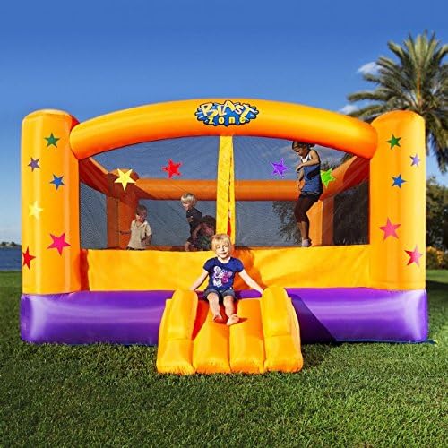 Blast Zone Superstar - Inflatable Bounce House with Blower - Large - Premium Quality - Great For Events - Holds 6 Kids