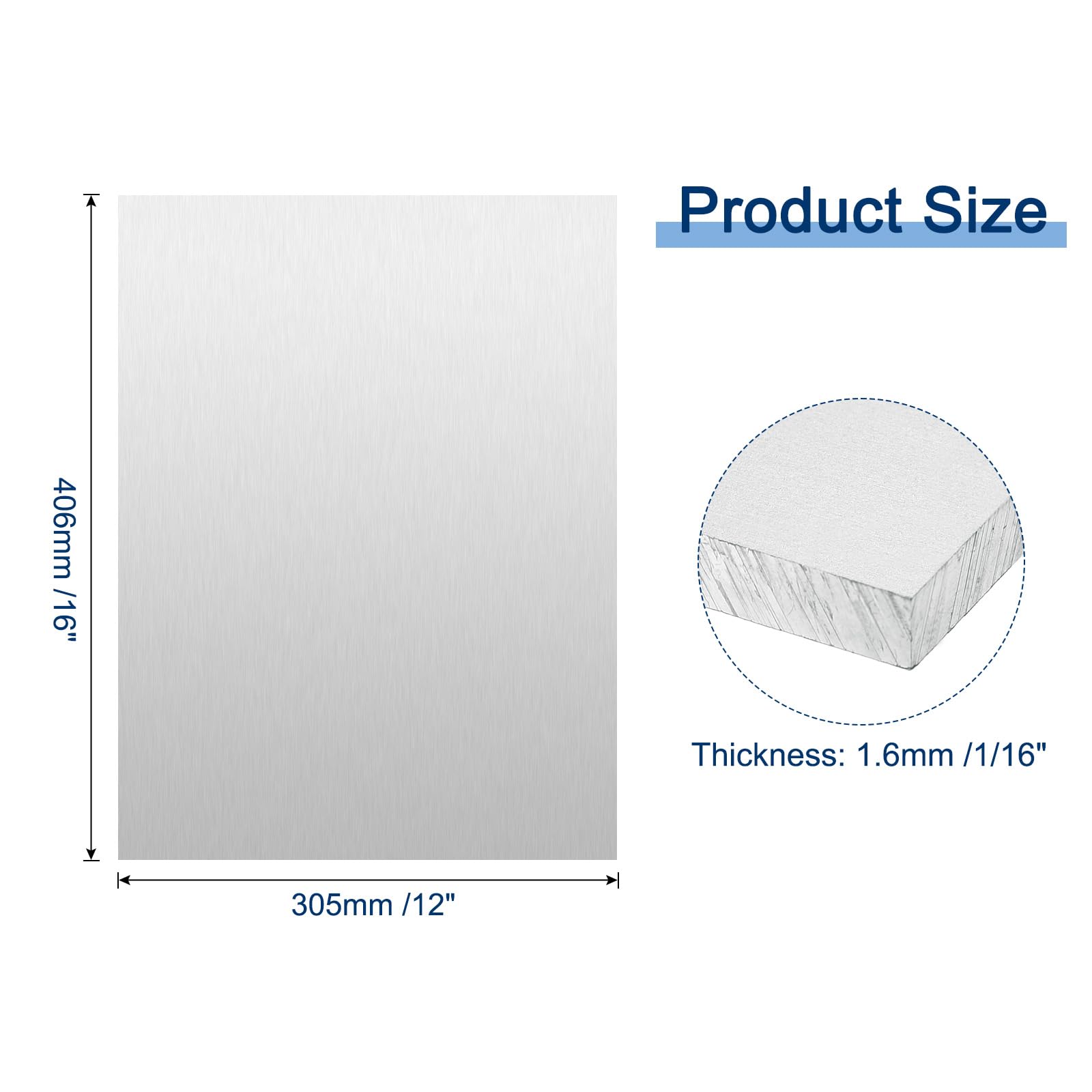6061 T6 Aluminum Sheet - 12x16 Inch -2