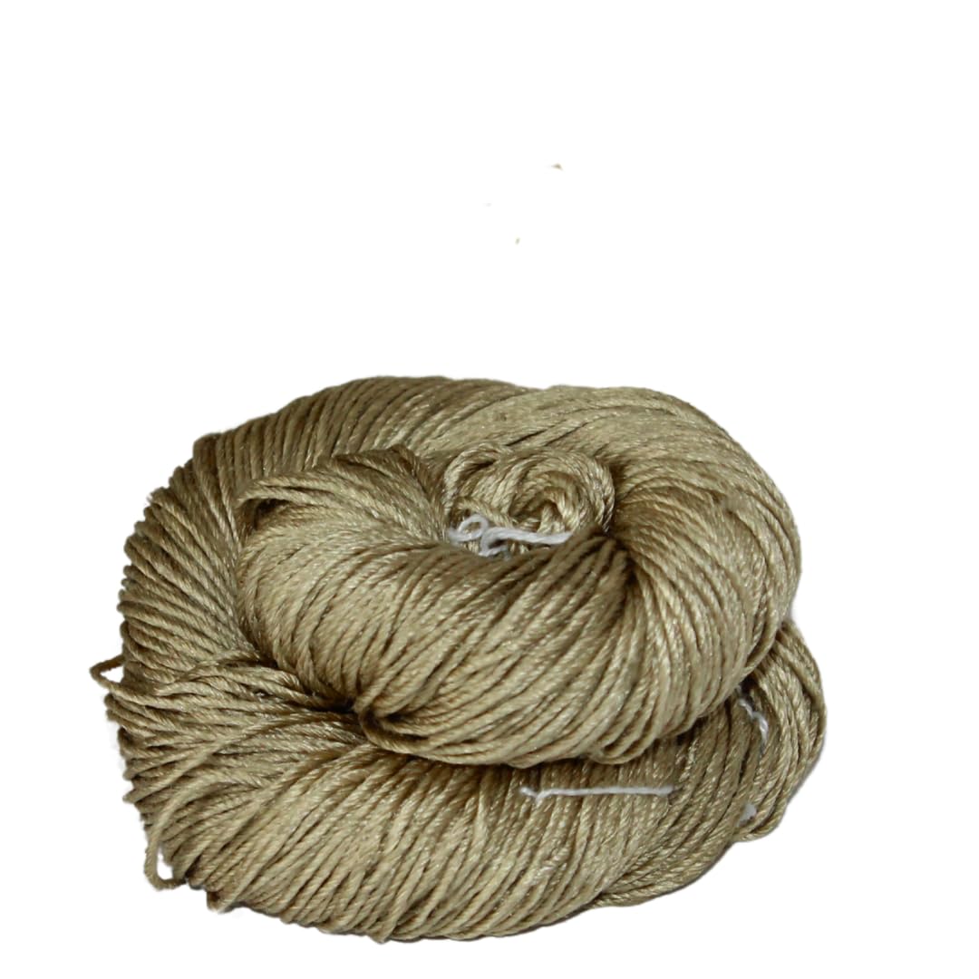 Knitsilk Hilo de encaje de seda de morera 100 % de 3 capas, perfecto para tejer, ganchillo y tejer, hilo de seda de alta calidad para proyectos de creación de lujo (50 g, 260 yardas, beige) (paquete