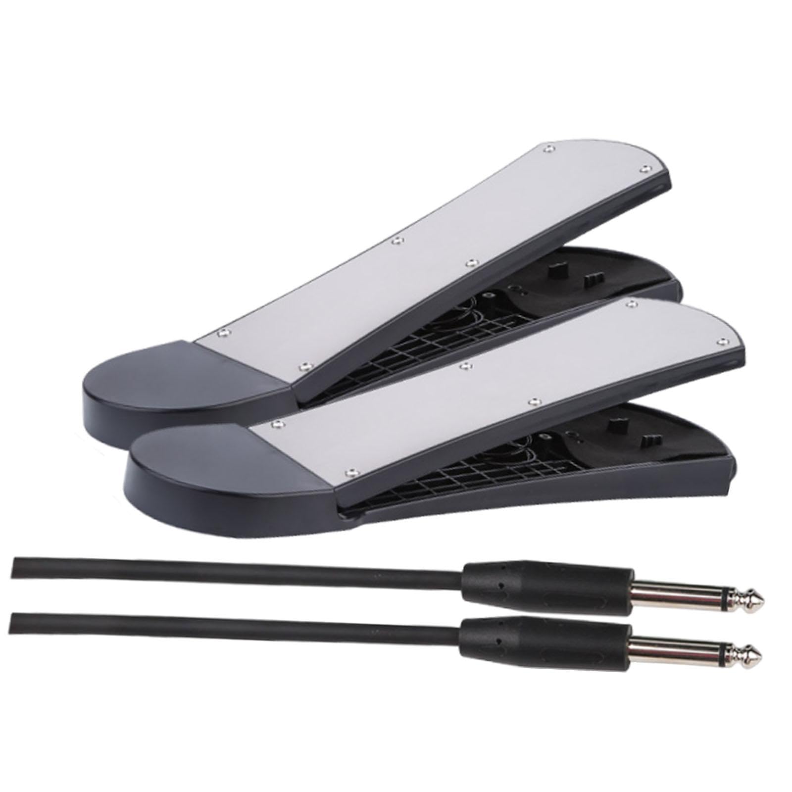 Drum Pedal Foot Pedal Universale Pad Pedale Kick per Batteria Elettronica con Cavo Sostitutivo in Metallo Pp Adatto per Studio Allenamento Musicale, 2 Pezzi