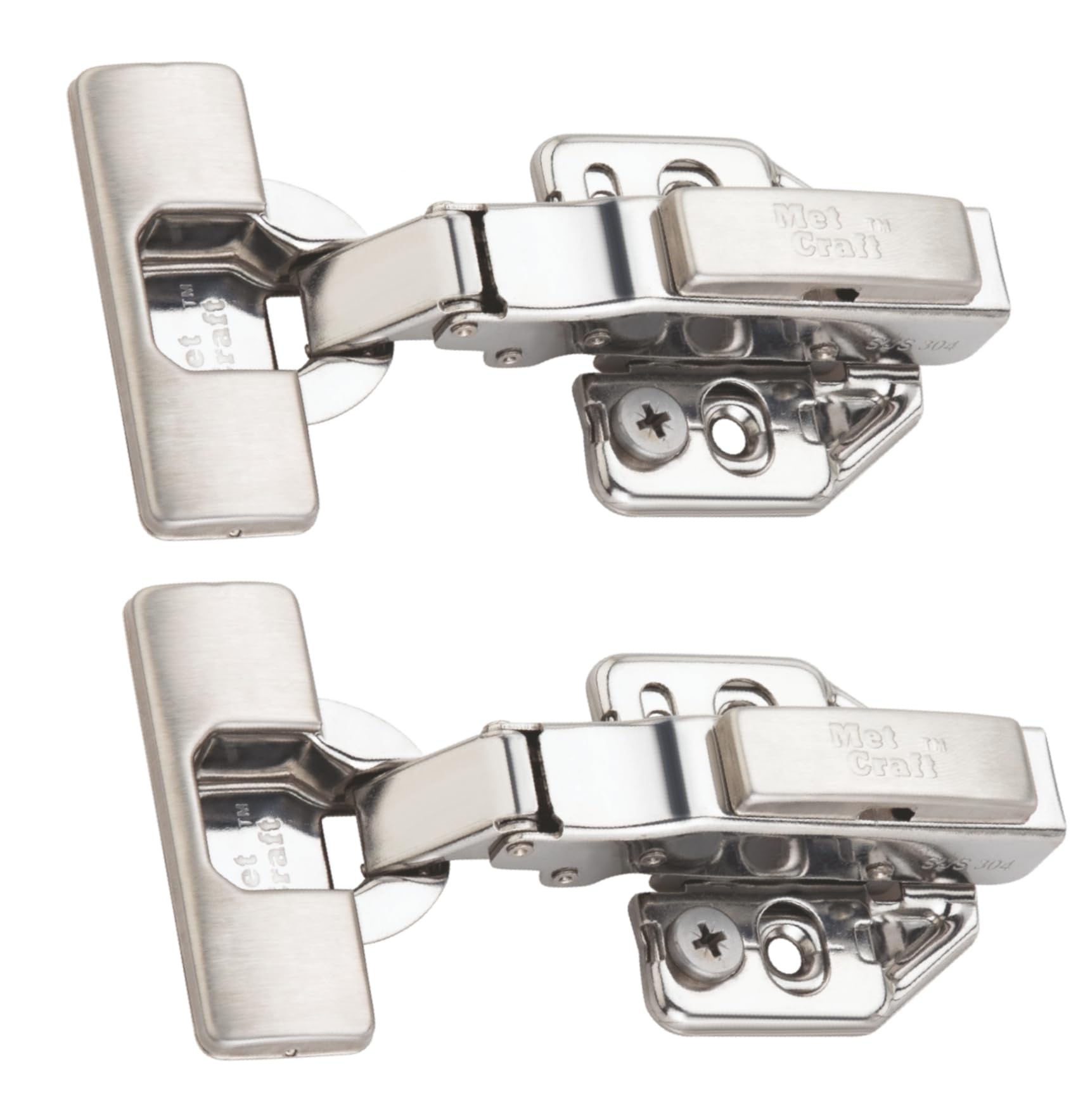 Met Craft 8 Degree Stainless Steel 304 3D Heavy Soft Close Hydraulic Concealed Hinges for Full Overlay Door Pack of 1 Pair (15 Degree Crank, Silver) (B0CWXXG3Q9) Amazon Price History, Amazon Price Tracker