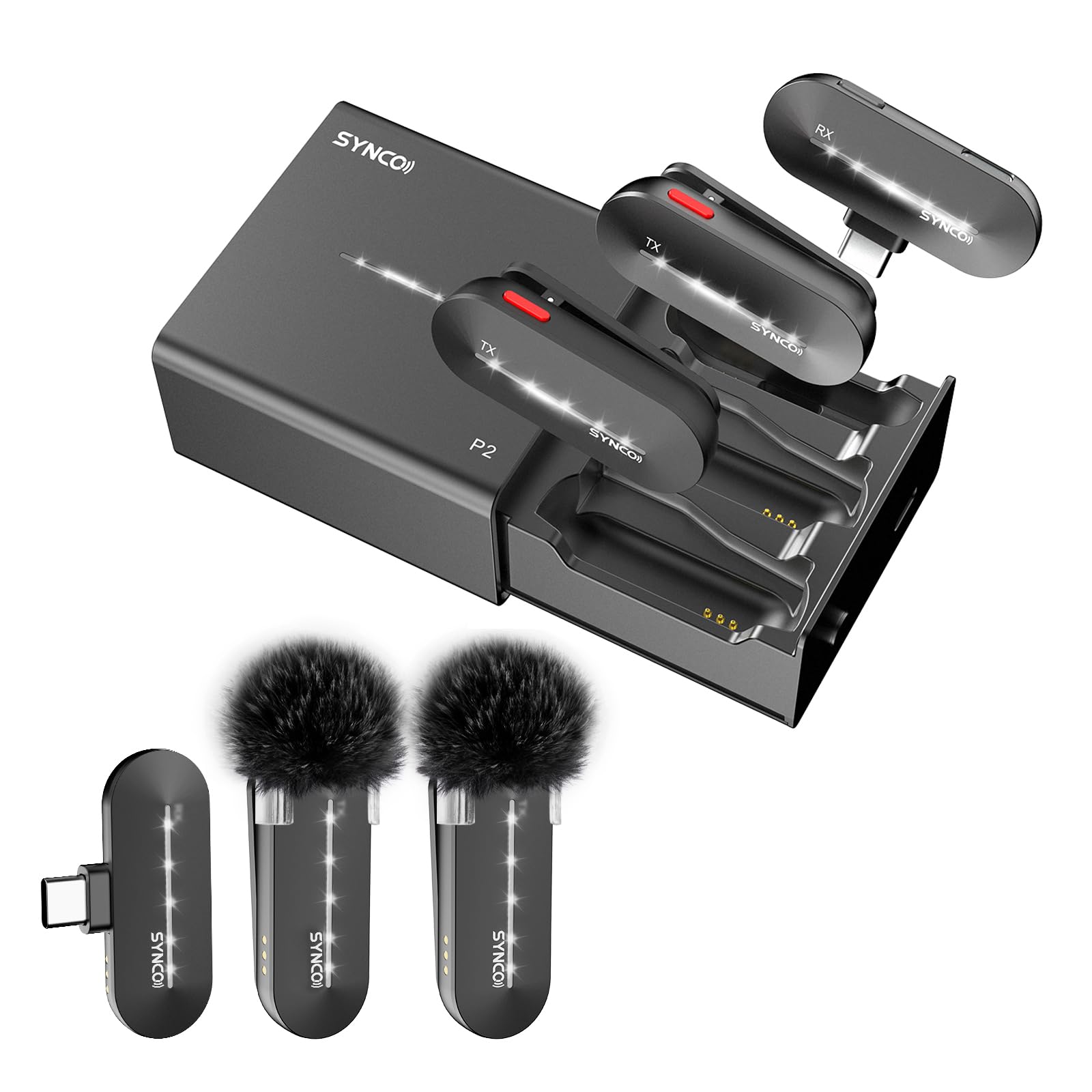 Amazon.com: SYNCO Wireless Lavalier Microphone 48KHz 24Bit, P2ST