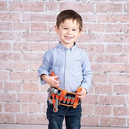 Smoby - Black+Decker - Werkzeuggürtel - Verstellbarer Gurt - Kinderspielzeug Basteln - 14 Zubehörteile