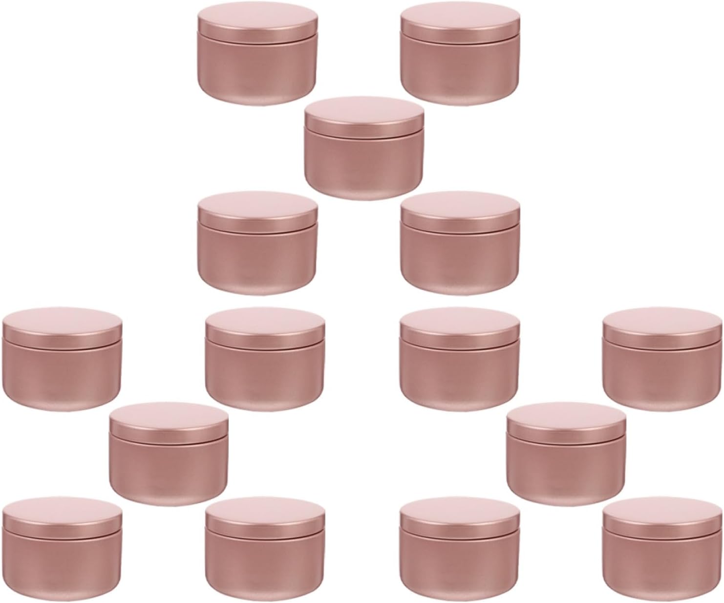 Homoyoyo 50ml Round Candle Tins 24-Pack Aluminum DIY Candle Making Containers Sealed Travel Jars for Scented for Home Decor and Gifting
