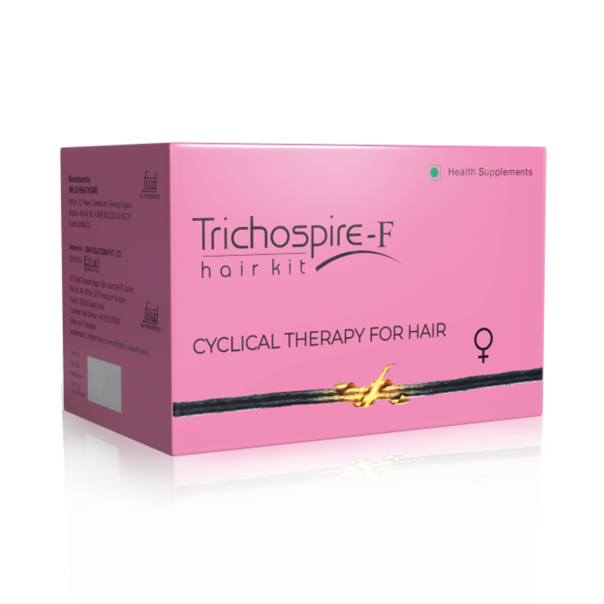 ethiglo trichospire f hair kit, 200 grams