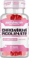 Picolinato de Cromo Controle de Apetite Chromium Picolinate Pote 60 Cápsulas 35mcg 100% Puro Auxilia Metabolismo Fonte de Cromo Isolado Rende 60 Doses Suplemento Mineral Matéria Prima Importada - Body Nutry