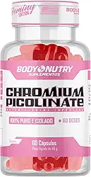 Picolinato de Cromo Controle de Apetite Chromium Picolinate Pote 60 Cápsulas 35mcg 100% Puro Auxilia Metabolismo Fonte de Cromo Isolado Rende 60 Doses Suplemento Mineral Matéria Prima Importada - Body Nutry