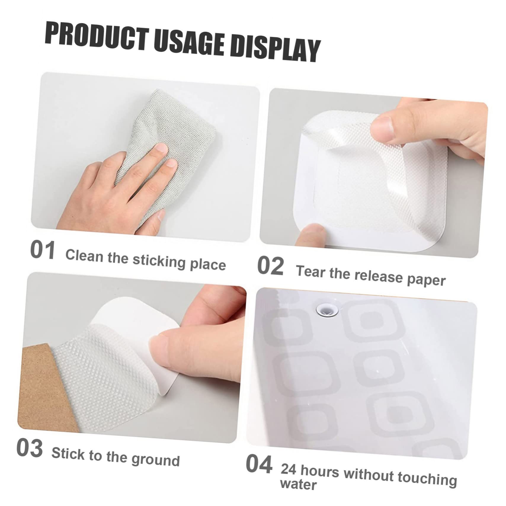 HOOTNEE 20Pcs Non Slip Bathroom Ground Stickers Peva Pentagram Design Easy to Apply Slip Decals for Bathtubs Showers and Smooth Surfaces