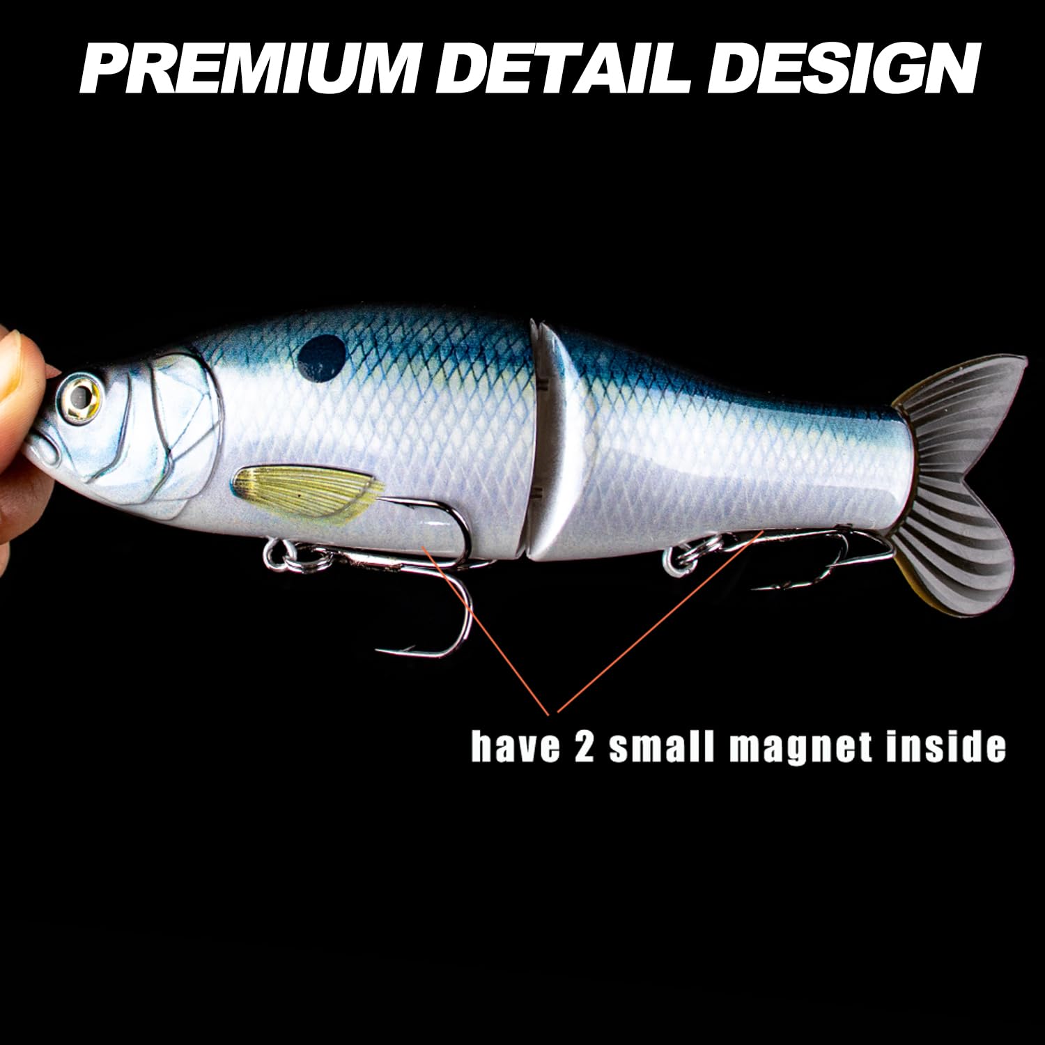 Leurre Swimbait 2 Parties - 16,5 Cm / 60 G - Pour Brochet, Perche, Truite - Nage Réaliste