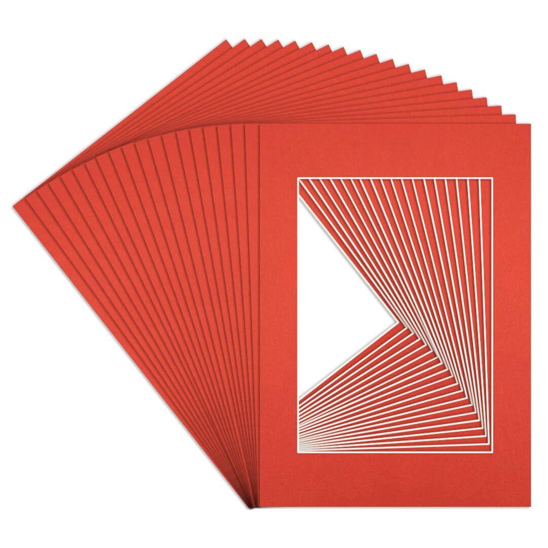 Procut Global A1 Poppy Red Picture Mounts to Fit A2 Aperture - Precision Cut Cardboard Photo Mount - Ideal for Frames, Prints, Artwork & Certificates - Sizes & Colours Available - 20 Pack โ image 1