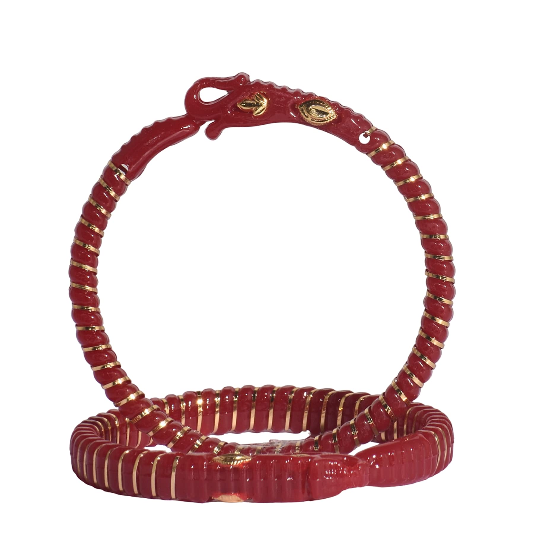 See full amazon price history chart for Tanvi J Gold Plated Plastic Hati Mukh Pola Bangles For Women (Red, 2-2) Tanvi J Gold Plated Plastic Hati Mukh Pola Bangles For Women (Red, 2-2) (B0BXXYKBRQ) Amazon Price History, Amazon Price Tracker