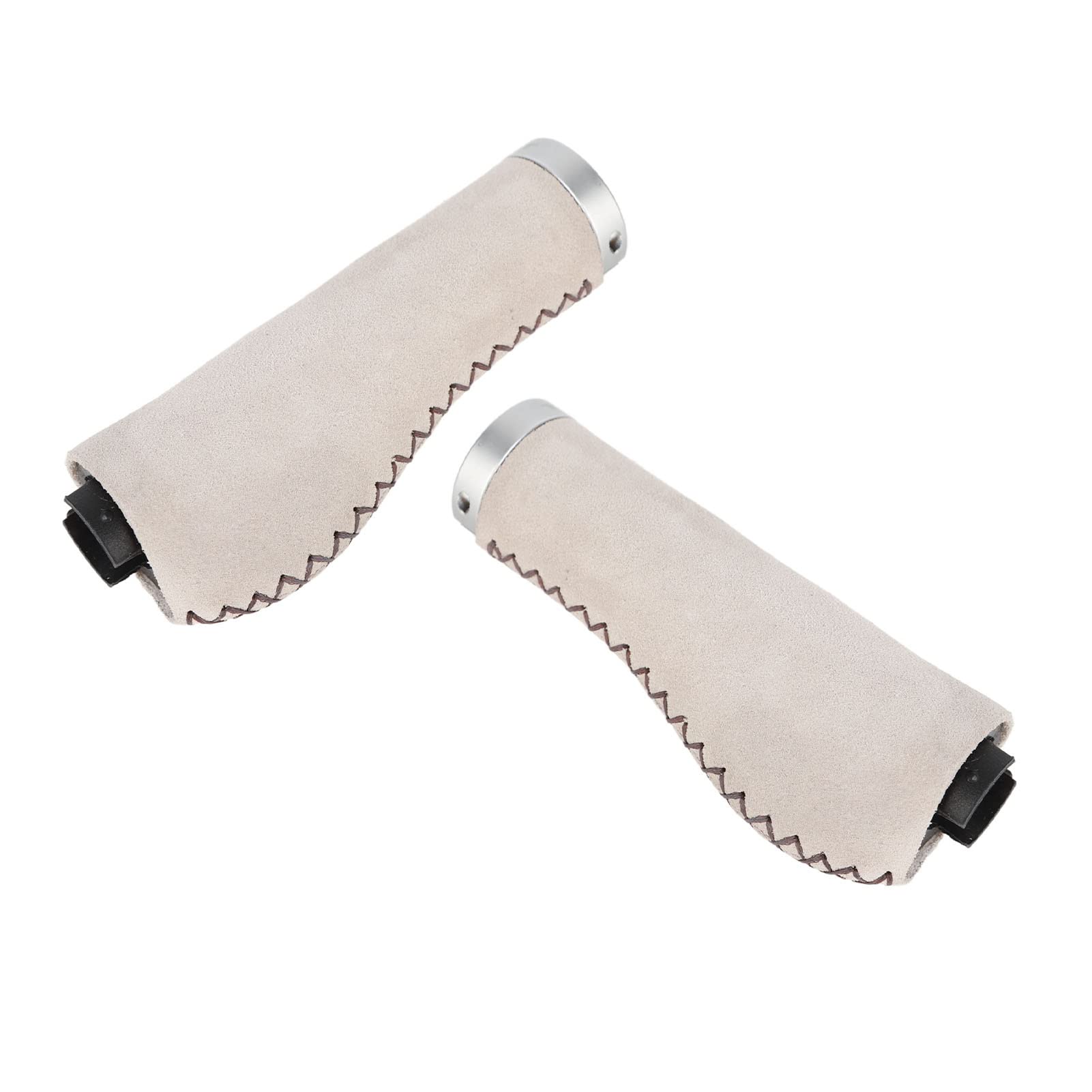 Manopole per Bici, Coprimanubrio per Bicicletta ergonomici Antiscivolo, Comodi, con Anello di Bloccaggio in Alluminio per Mountain Bike, Bici Pieghevoli, Manubrio da 22 mm, Finta