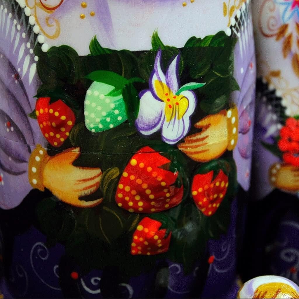 Matryoshka 7 Pcs Souvenir Russian Nesting Doll Hand Painted Doll Wooden Stacking Doll Home Decor Collection Classic Style