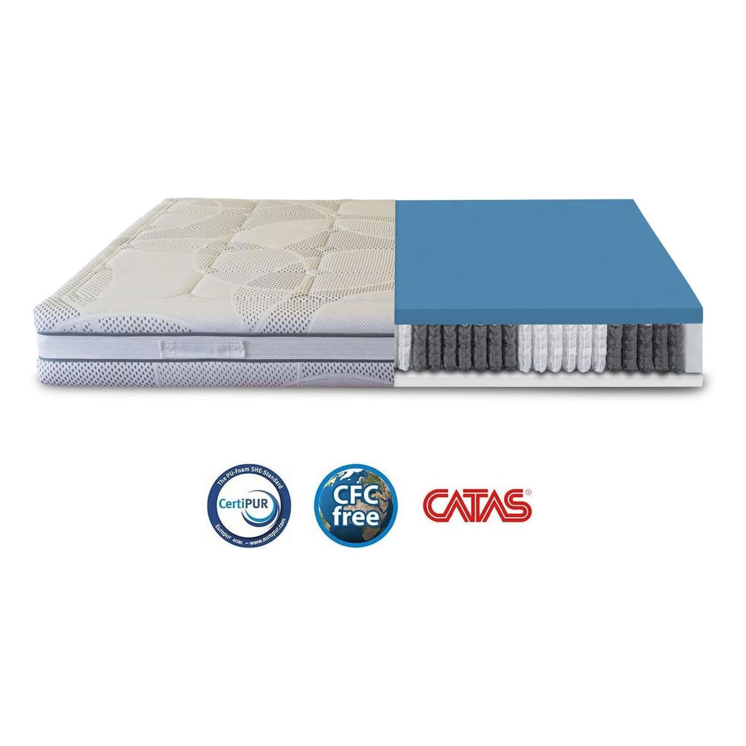 Flexinn Materasso in Memory foam con 1600 Molle insacchettate indipendenti e Memory Gel. Altezza: 25 cm, rigidità 8 su 10. Sfoderabile. Dispositivo Medico Classe I (160x190)