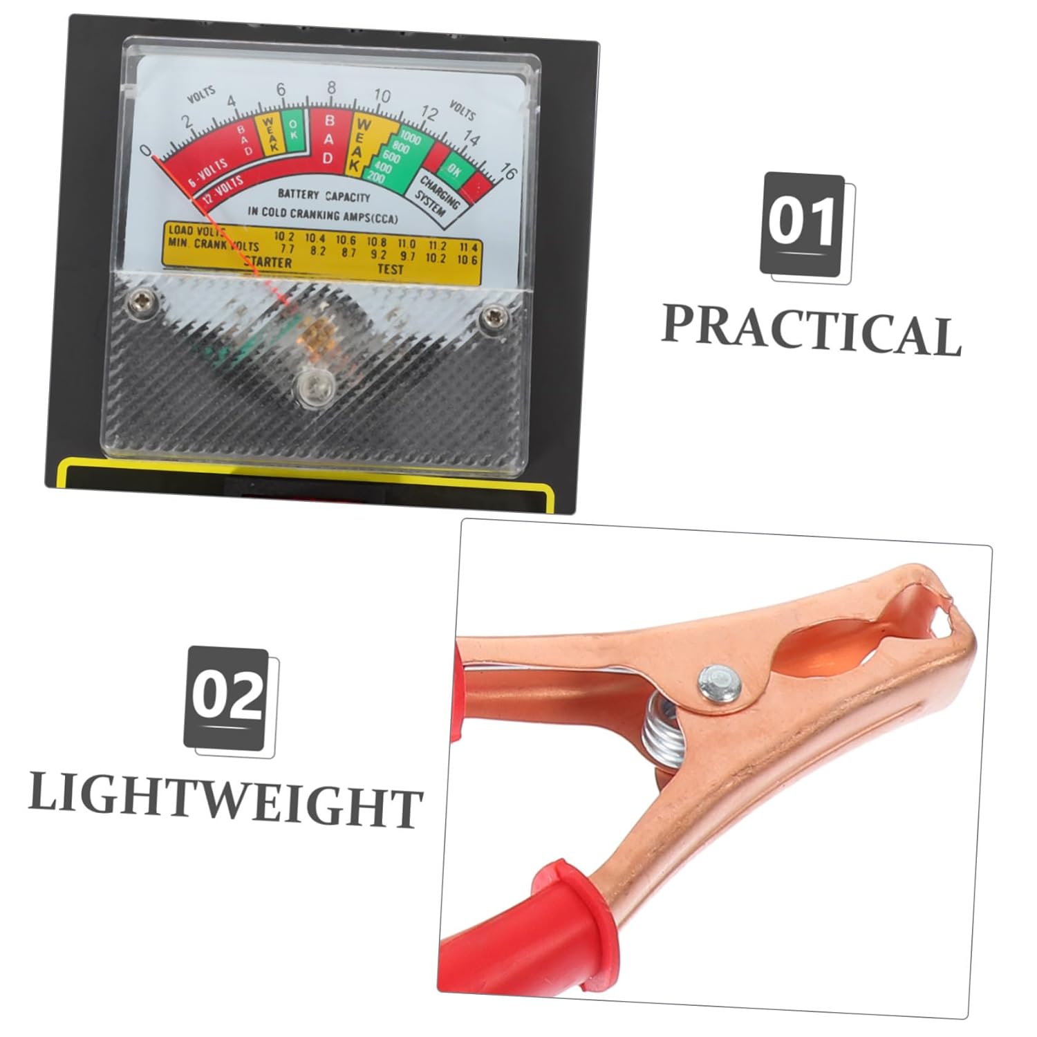 Car Battery Tester Automotive Battery System Analyzer for All Acid Digital Tool for Enthusiasts Durable Reliable Performance