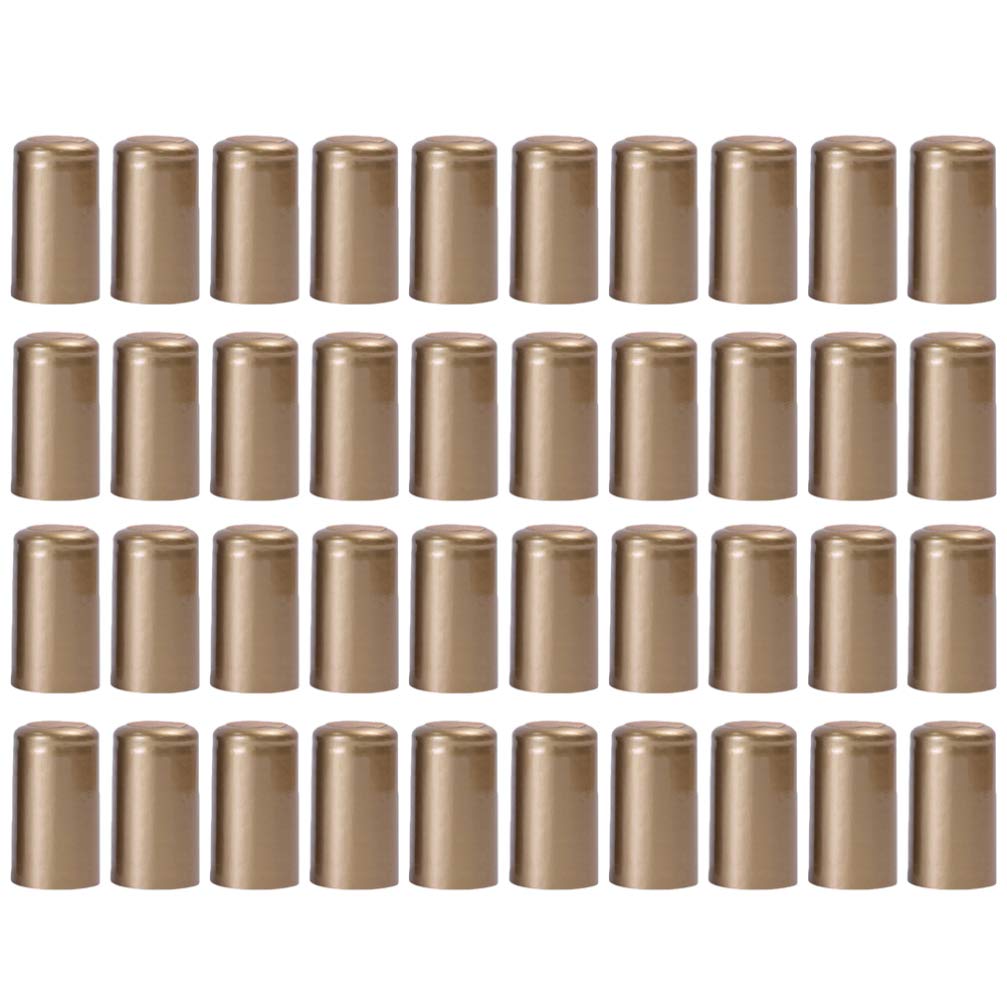 DOITOOL 200pcs Homebrew Cap Bottle Shrink Caps Wine Bottle Stoppers Wine Bottle Tops Wine Cellars Cap Hard Hat Bottle Sleeves Shrink Wine Bottle Foil Tops Pvc Shrink Red Tablet Heat Shrink