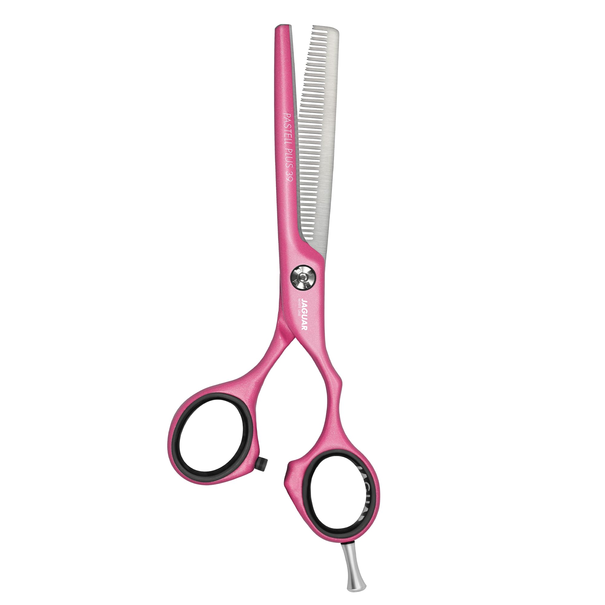 JAGUAR Pastel Plus Candy Crane 39 - Forbici da modellare, 14 cm, con 39 denti per sfoltire con design a prise, rivestimento metallico anallergico e resistente, realizzate in