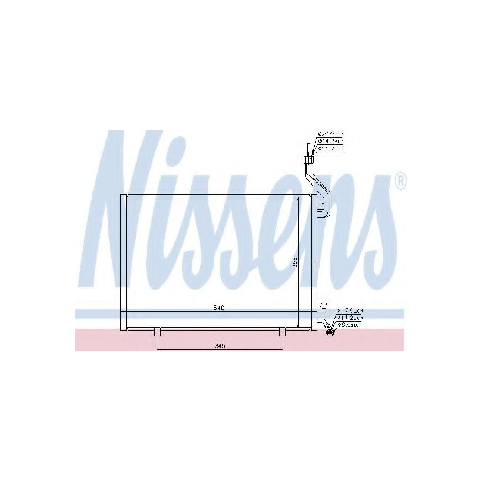 NISSENS-OE 940107 Condenser, air conditioning for FORD