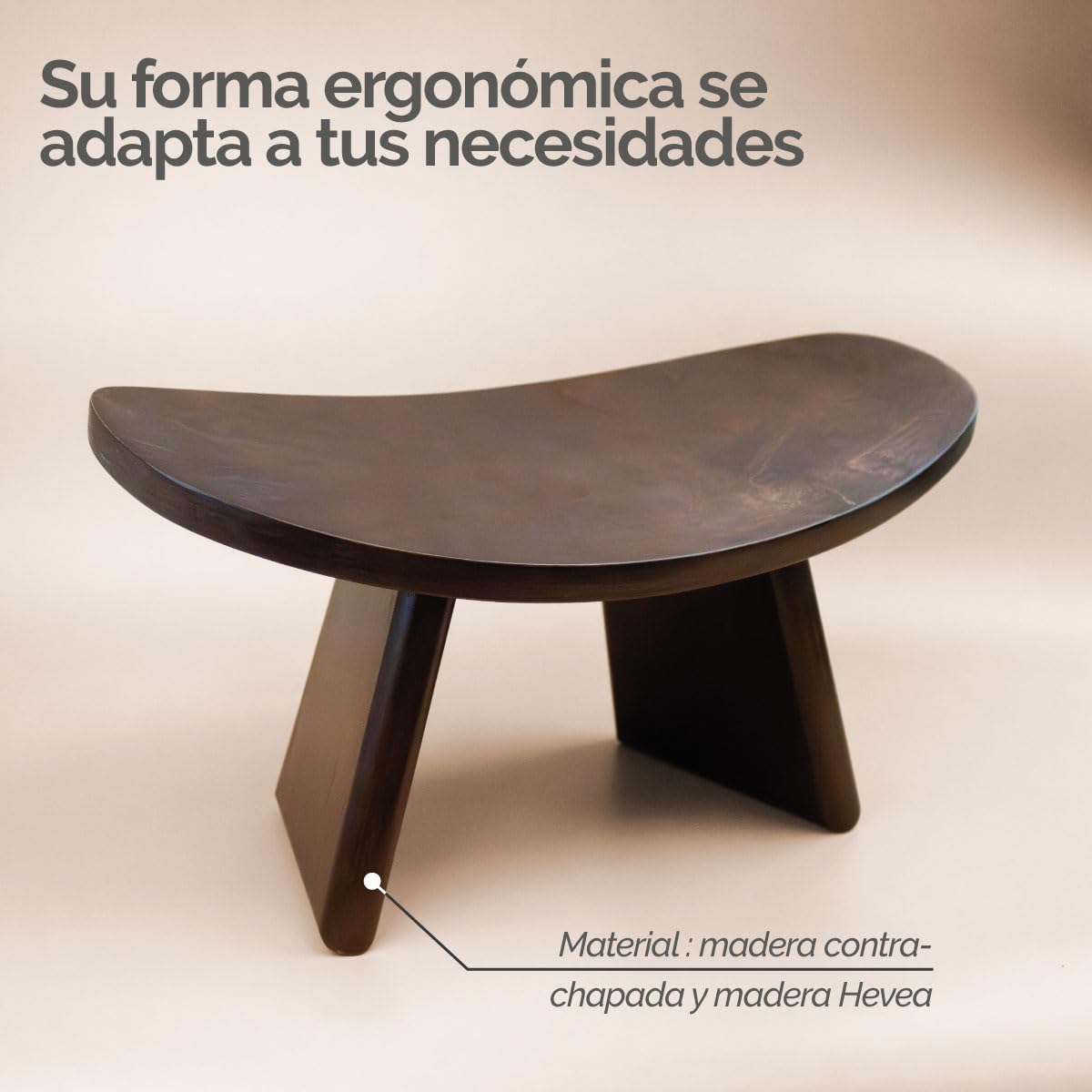 Vivezen – Banco o Taburete ergonómico y Desmontable para meditación y Yoga, de Madera de Caucho