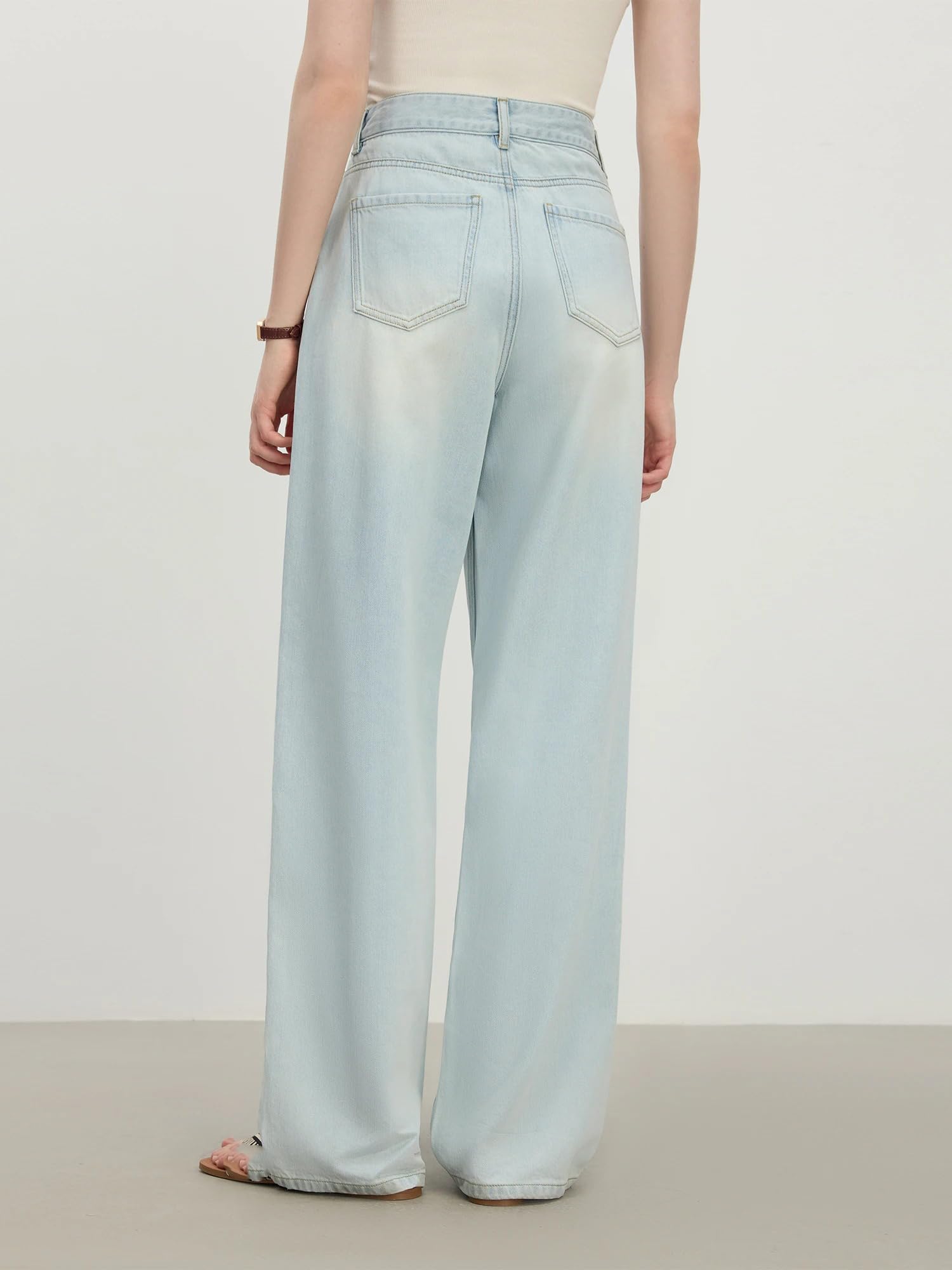 Pantalones Vaqueros para Mujer Rectos Tiro Alto Verano Delgados Casuales Pantalones Jeans para Mujeres