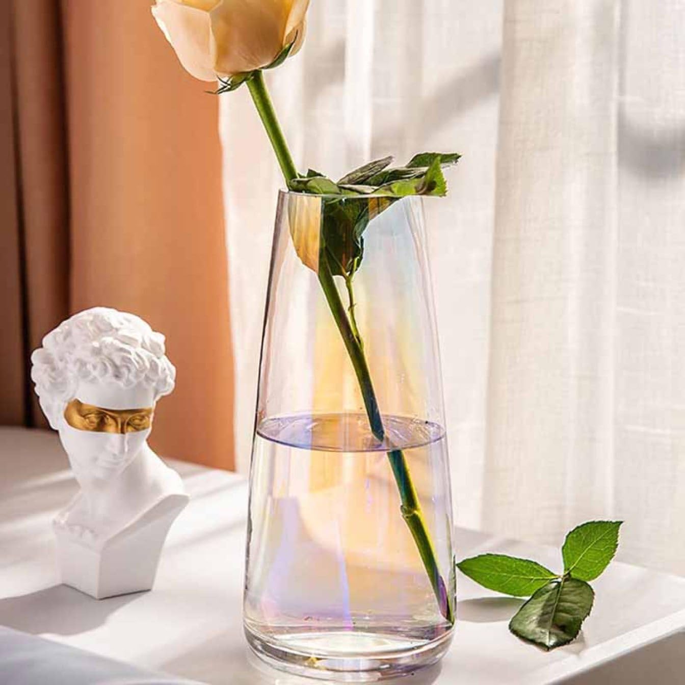 Amazon.co.jp: YJFFQ 花瓶 ガラス 一輪挿し フラワーベース 花びん 