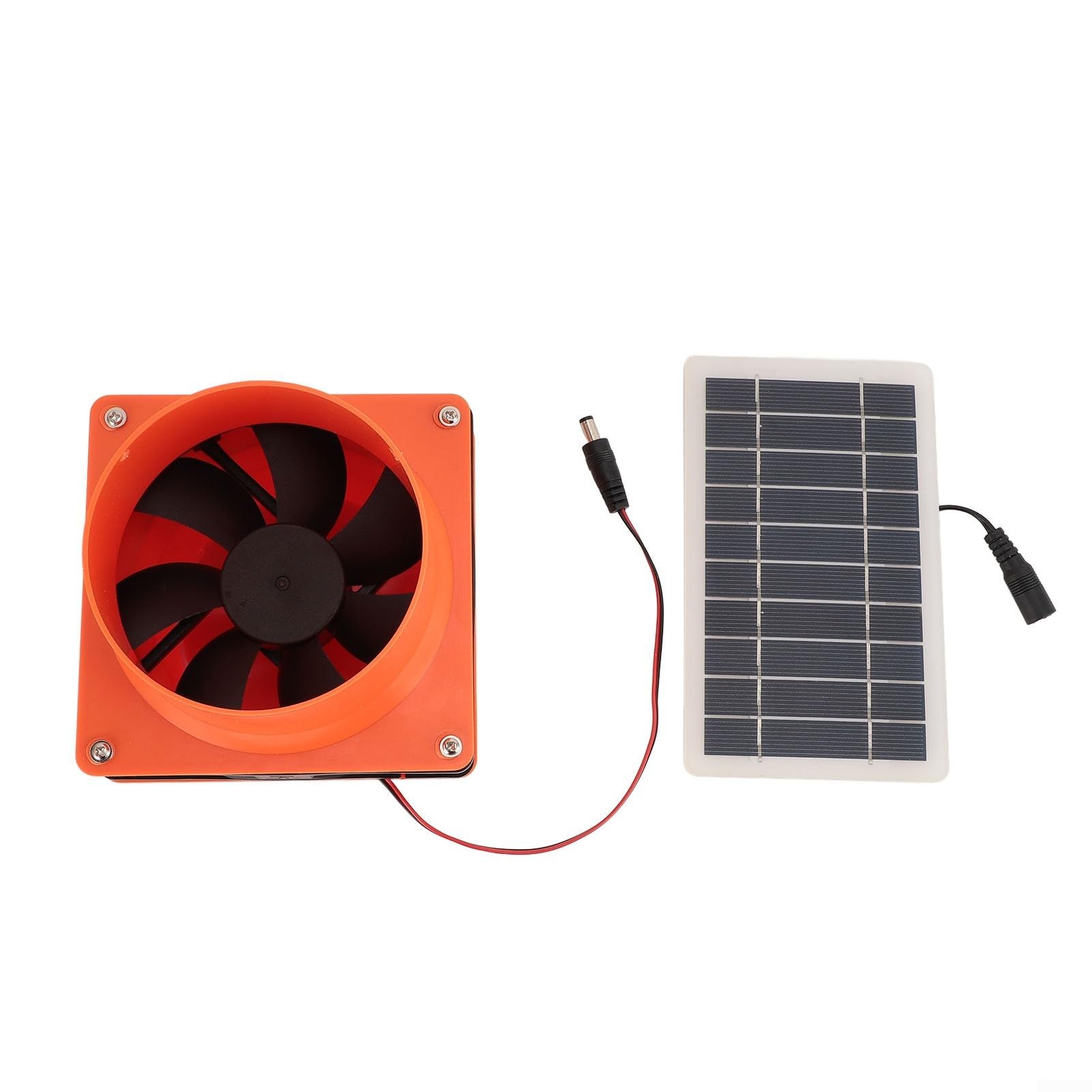 10 W 12 V Solar-Abluftventilator-Set mit ABS-Solarpanel für runde Luftkanäle in Dachböden, Gewächshäusern, Wohnmobilen, Booten