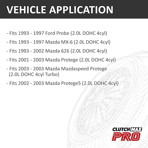 Miniatura 2 de ClutchMax PRO Performance Stage 4 Kit de embrague compatible con Ford Probe 1993-1997 Mazda 626 1993-1997 MX-6 2001-2003 Protege 2002 2003 Protege5