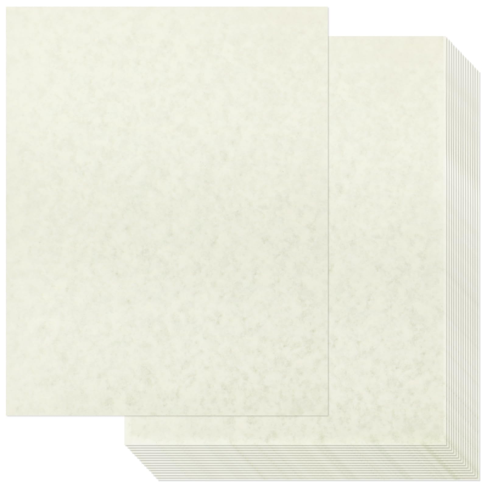 Epakh 200 Sheets Old Age Parchment Paper 8.5 x 11 Inch Standard Letter Vintage Colored Old Parchment Semblance Double Side Printing Paper(Lvory)