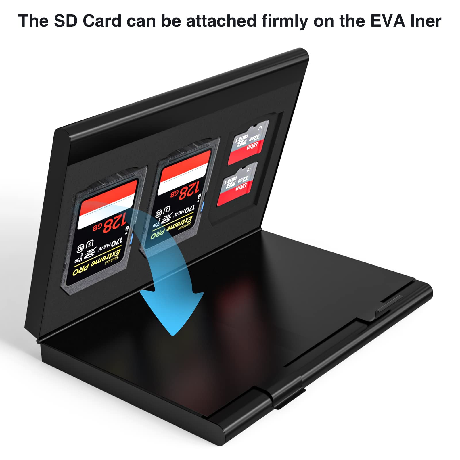 JJC Custodia Per Scheda Di Memoria A 24 Slot Per 12 Schede Micro SD SDXC SDHC TF E 6 Schede CFexpress Di Tipo A, Archiviazione Portatile Compatta Per Schede - Foto 3