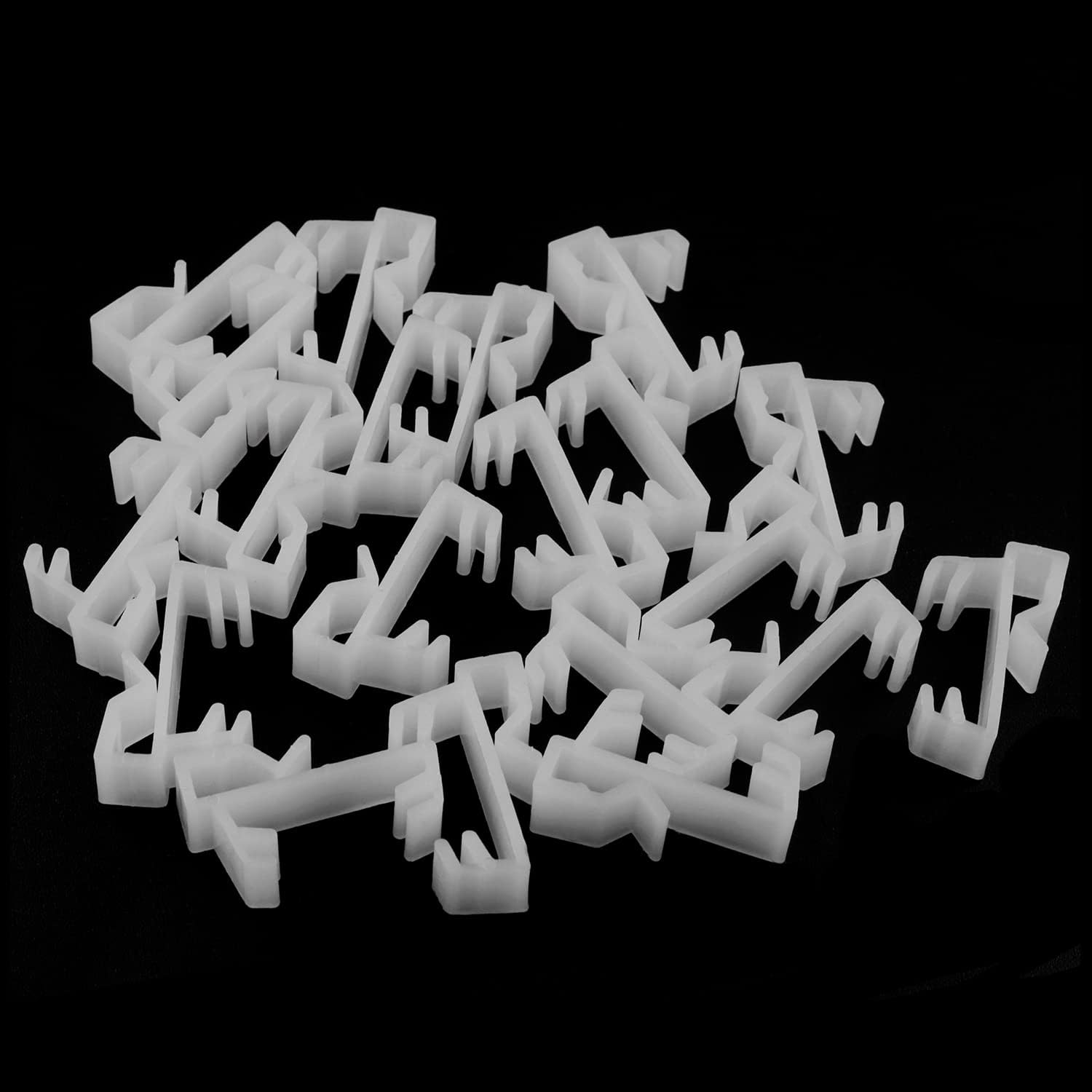 Window Shade Accessory, 20PCS Blind Valance Clips for 1 Inch Blinds, Polycarbonate (PC), White