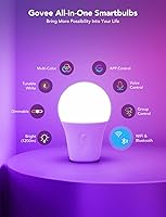 Vista 3 de Govee Smart Light Bulbs 1200 Lumens, Color Changing Light Bulbs RGBWW Dimmable, Works with Alexa & Google Assistant, Color Bulb, 12W 85W Equivalent