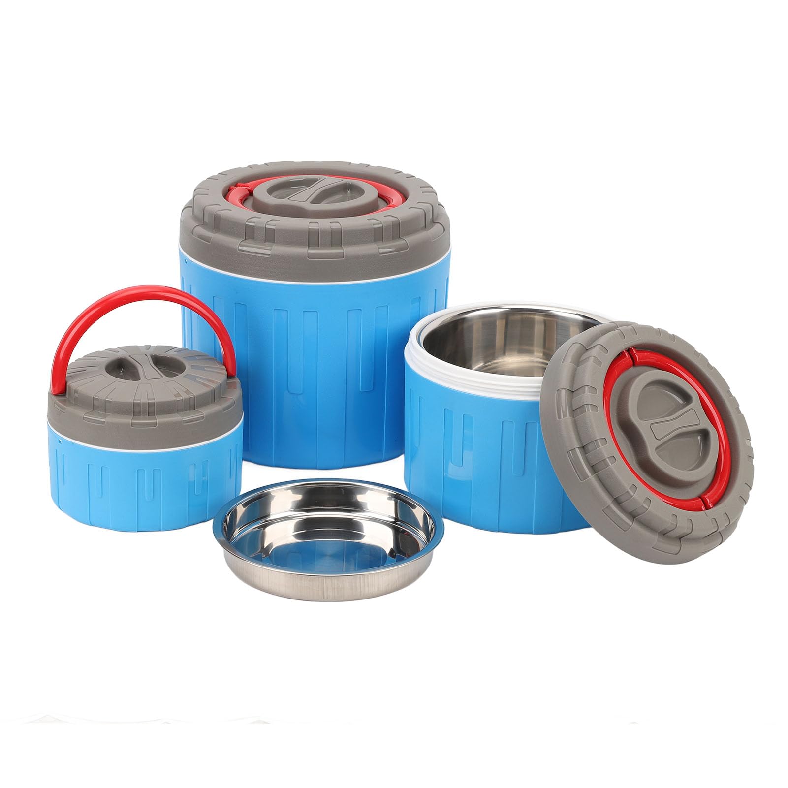 3 fiambreras aislantes de acero inoxidable 304, mantiene las comidas calientes, diseño a prueba de fugas, ideal para arroz y sopa, portátil y duradero