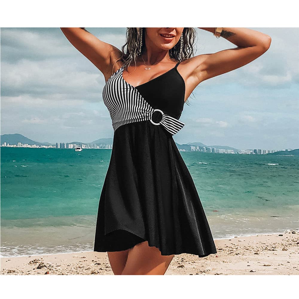 Maillot de bain femme taille haute à lacets pour vos vacances et journées plage
