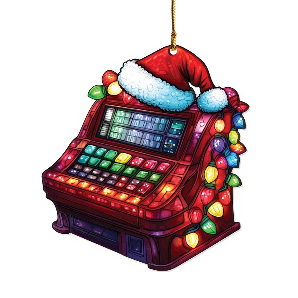 Cash Register Ornaments for Christmas Tree, Cash Register Christmas Ornaments - Cash Register Decor - Cash Register Gifts for Accountant, Supermarket