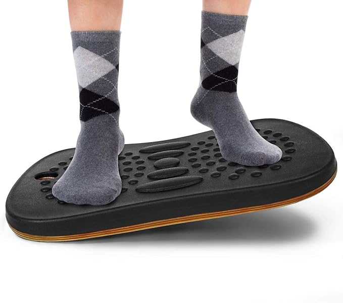 Yes4All Wobble Balance Board for Standing Desk with Design Foam Pad