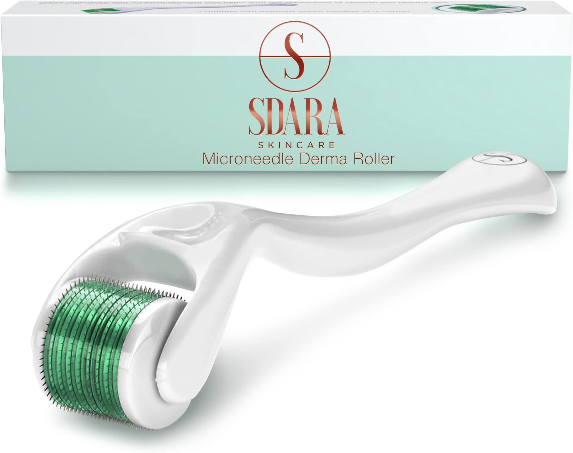 Derma Roller Microneedling Roller for Face, Beard Growth - Includes Free Storage Case (1-Pack), Brighten,Rejuvenating,Smoothening, Unisex
