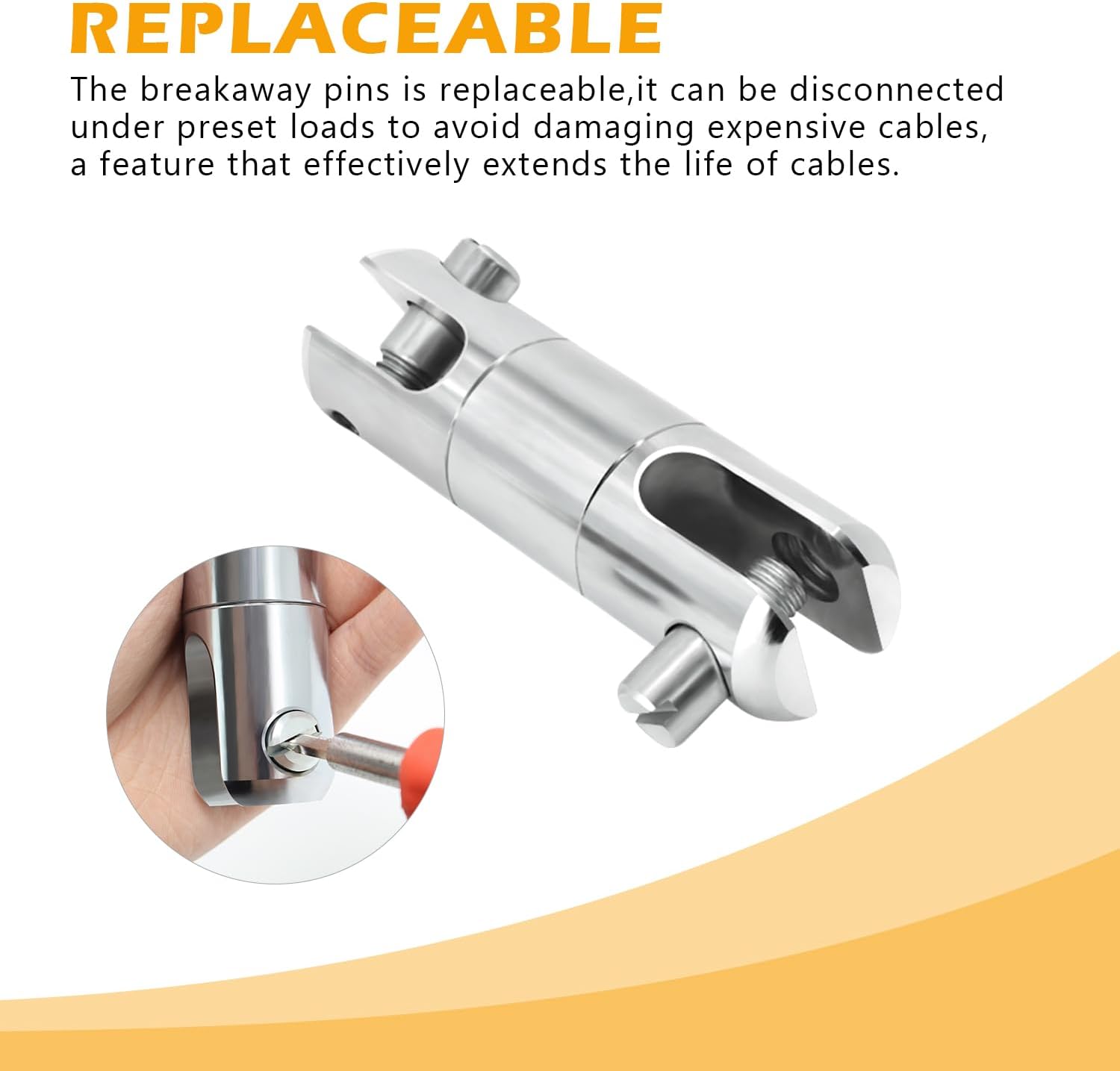 1 Ton Cable Pulling Swivel for Electricity Construction, Wire Bearing Breakaway Swivel - 1 Pack - Image 4