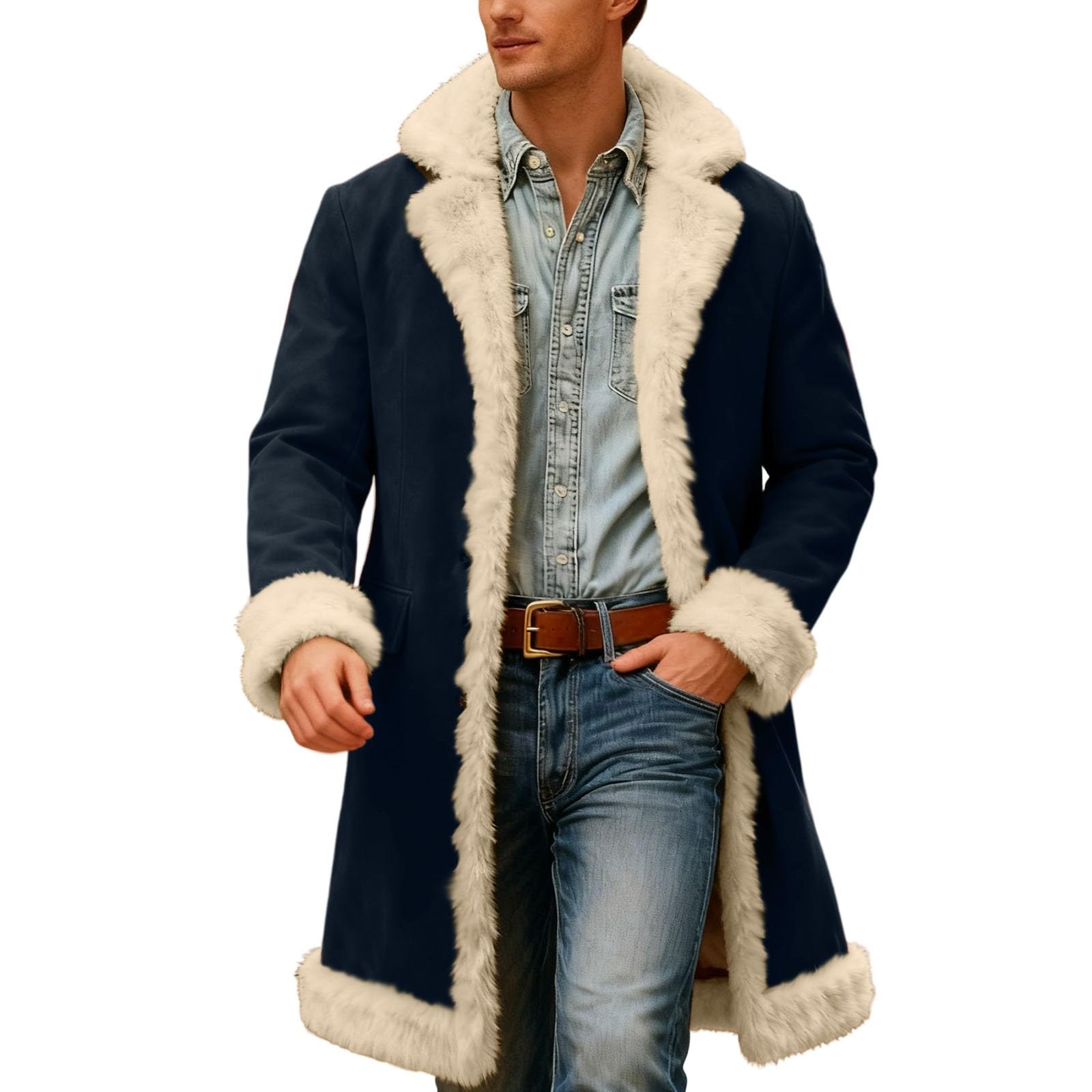 Generisch Wintermantel Herren Slim Fit Parka, Modischer Herren Anorak als Wintermantel für optimale Wärmeregulierung bei kaltem Klima gemütlichen Alltagssituation drinnen sowie draußen