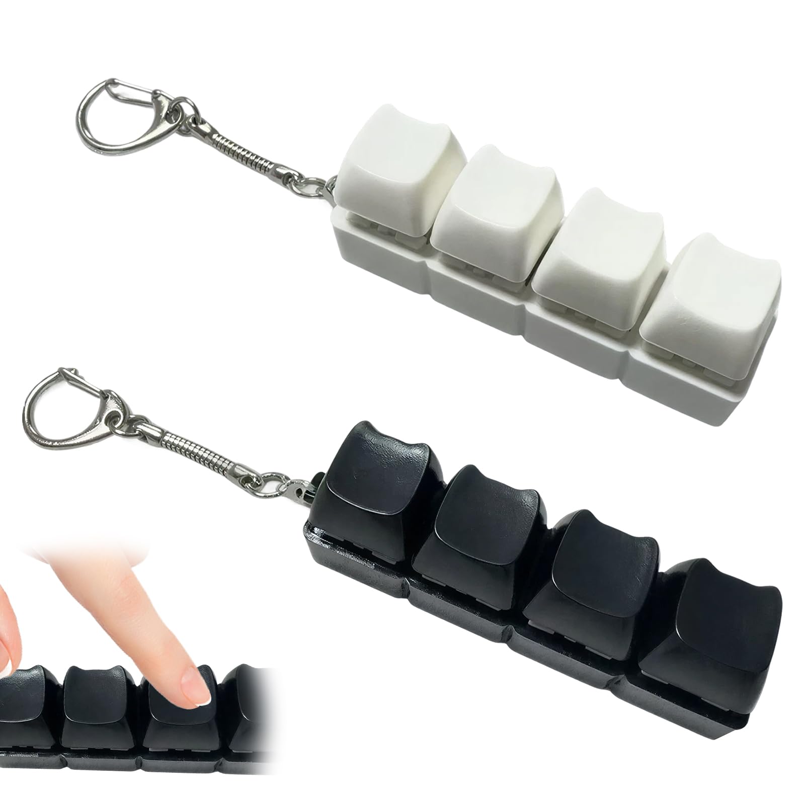 2 PCS Keyboard Fidget Toy, Cat-Themed Clicky Fidget Toys with Stress Relief Click