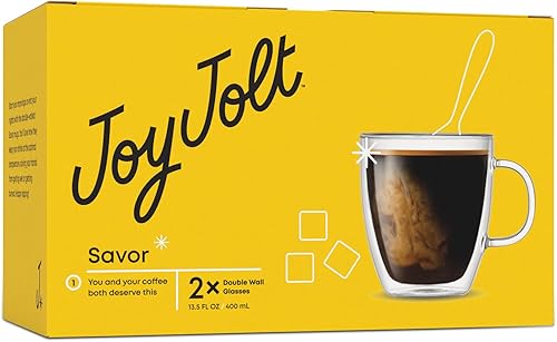 Miniatura 8 de JoyJolt Savor Double Wall Insulated Glasses - Coffee Mugs (Set of 2) - 13.5-Ounces