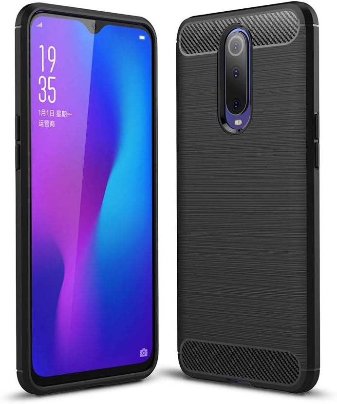 HERCN Oppo RX17 Pro 6.4" Case, Ultra Slim Soft TPU Silicon Rubber Case Protective Back Case Cover for Oppo RX17 Pro Smartphone (Black)