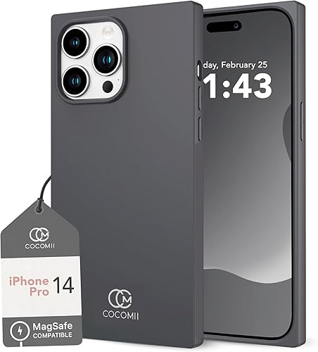 Miniatura 1 de Cocomii - Funda rectangular compatible con iPhone 14 Pro - Compatible con MagSafe, silicona suave al tacto, forro de microfibra, mate, funda