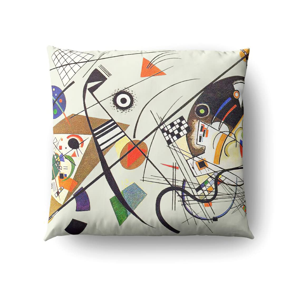 Pillow Hd Included ?Transverse Decorative Line? Throw 1923 by Wassily Kandinsky Spun Polyester Square Pillows Cover Insert Gift for Christmas Mother's Father's Day Birthday