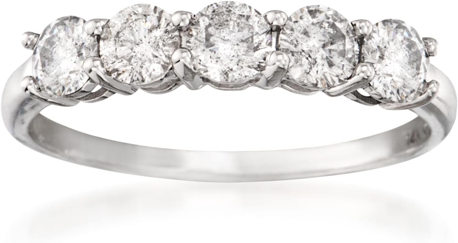 Ross-Simons 0.50 ct. t.w. Diamond 5-Stone Ring in 14kt White Gold