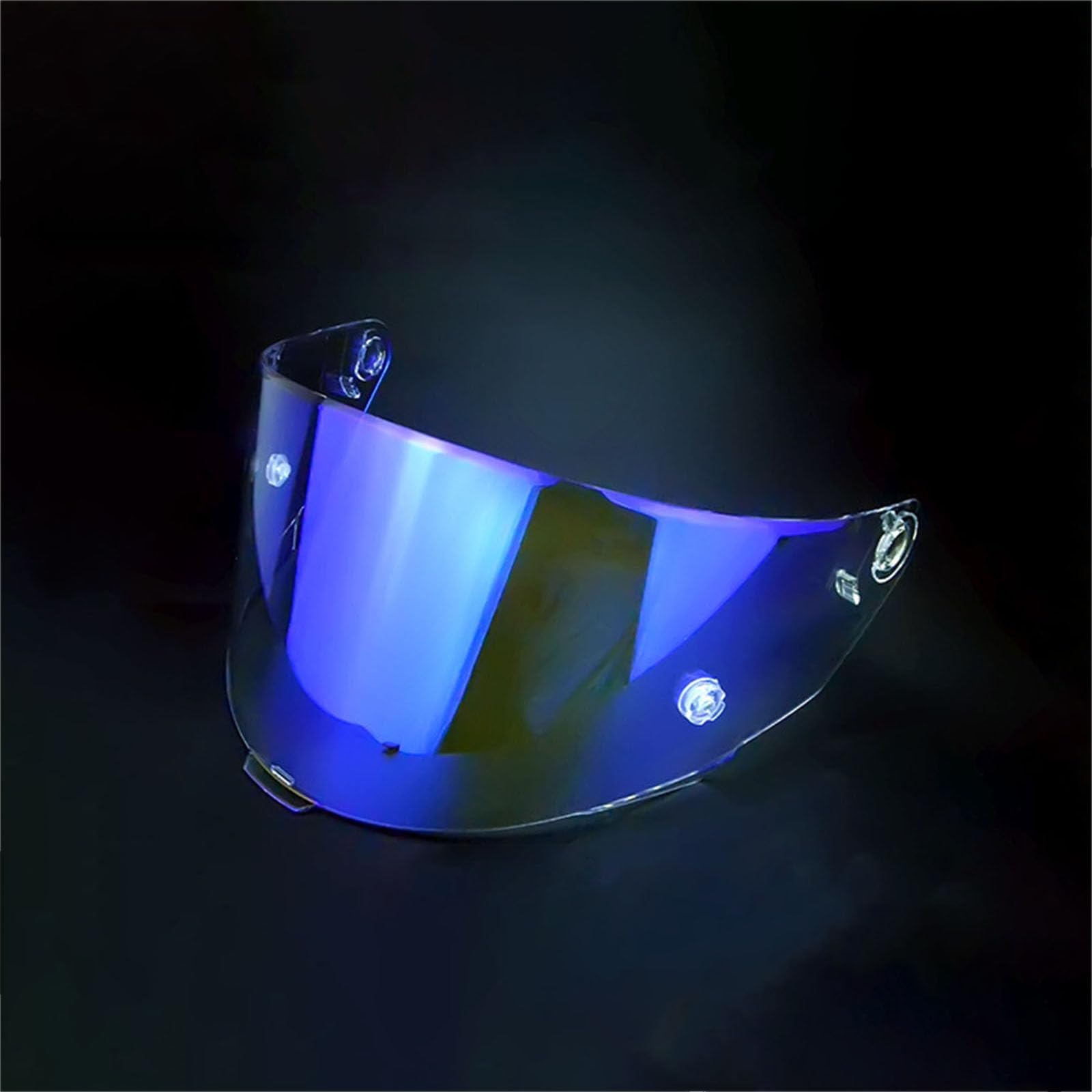 Motorcycle Helmet Visor for KYT TT TTC, Scratch Resistant Protective Helmet Viseira Capacete High Clarity Windproof Replacement,normal-H Revo Aurora Blue